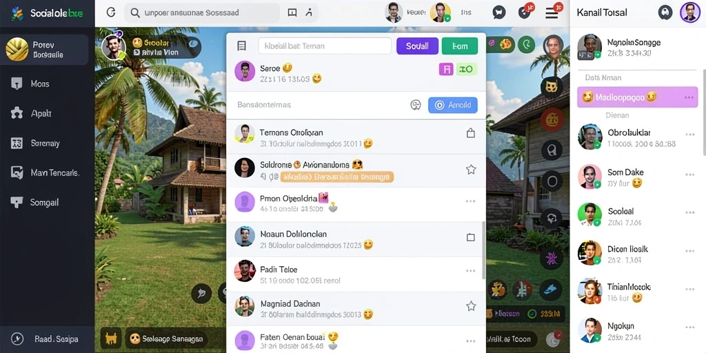Momen seru saat bermain dengan teman secara online.