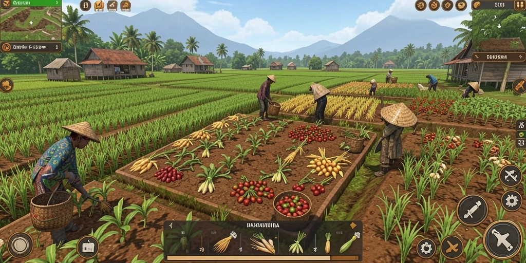 Aksi seru dalam pertempuran melawan musuh.